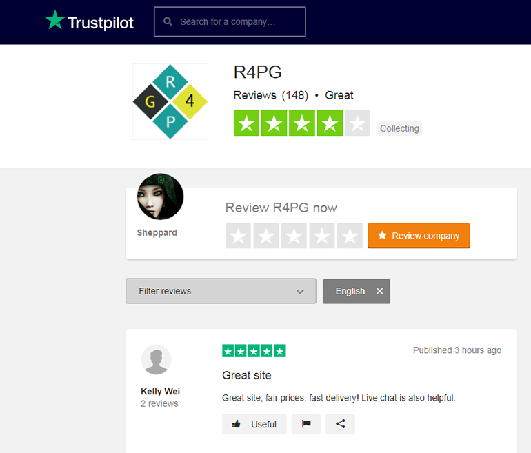 Find R4PG on TrustPilot 1